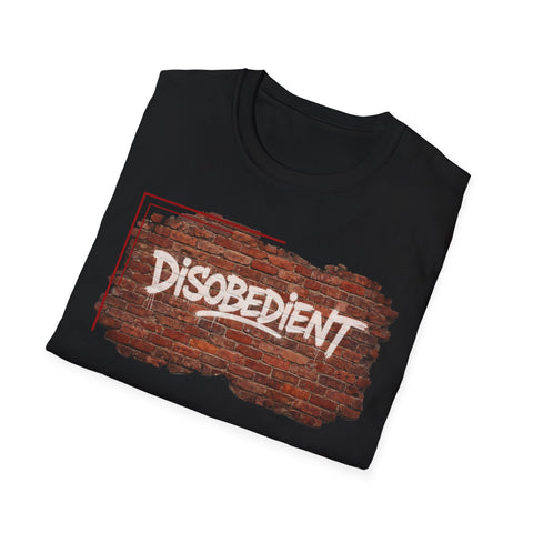 Disobedient Brick Graffiti T-Shirt — Urban Rebellious Streetwear Tee