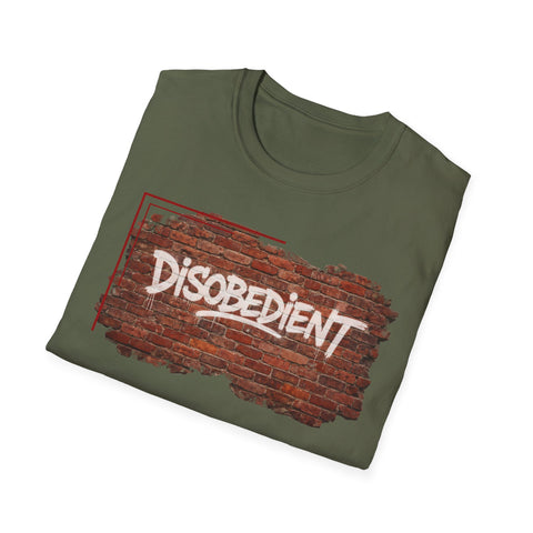 Disobedient Brick Graffiti T-Shirt — Urban Rebellious Streetwear Tee