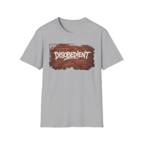 Disobedient Brick Graffiti T-Shirt — Urban Rebellious Streetwear Tee