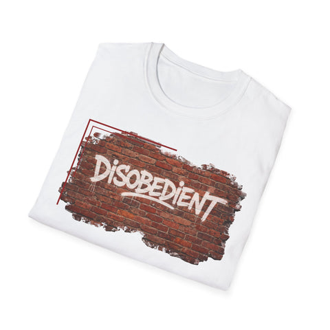 Disobedient Brick Graffiti T-Shirt — Urban Rebellious Streetwear Tee