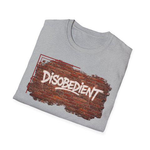 Disobedient Brick Graffiti T-Shirt — Urban Rebellious Streetwear Tee