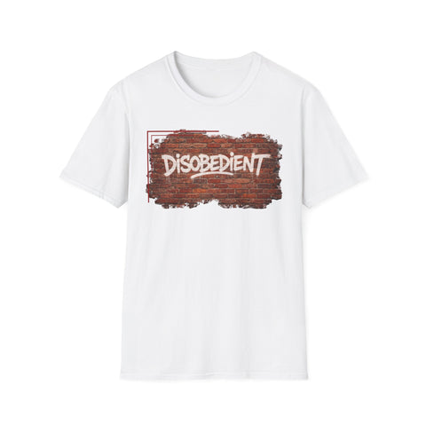 Disobedient Brick Graffiti T-Shirt — Urban Rebellious Streetwear Tee